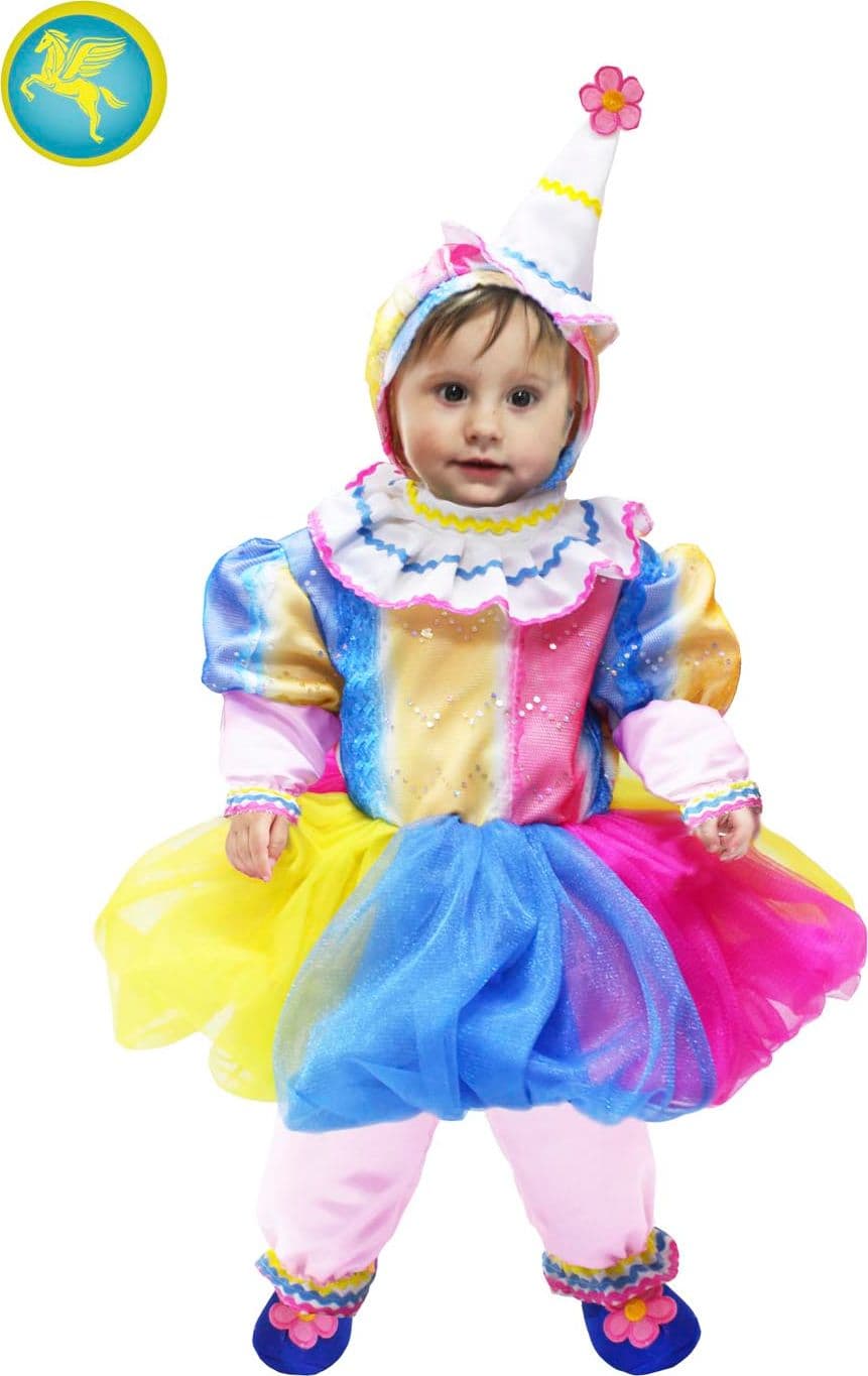 COSTUME CARNEVALE PAGLIACCETTA NEONATA DA 3 A 18 MESI - 3