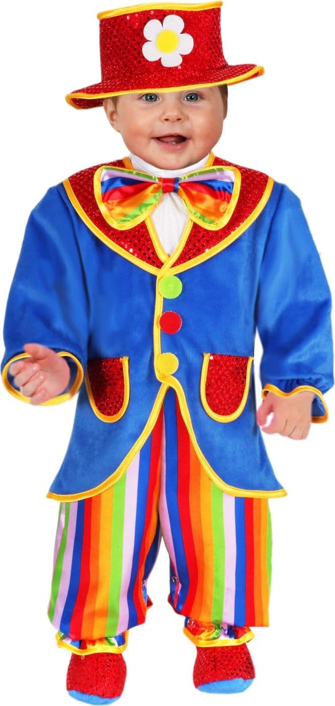 COSTUME CARNEVALE PAGLIACCIO NEONATO DA 3 A 18 MESI - PEGASUS 5087 - 3