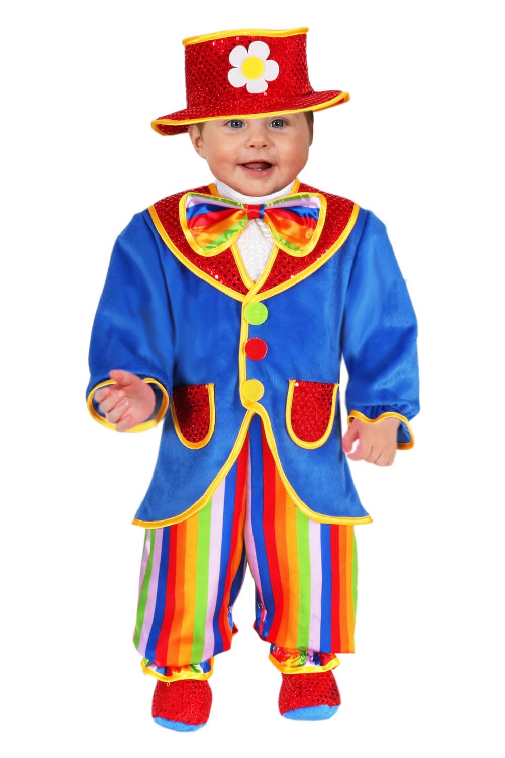 COSTUME CARNEVALE PAGLIACCIO NEONATO DA 3 A 18 MESI - PEGASUS 5087 - 3