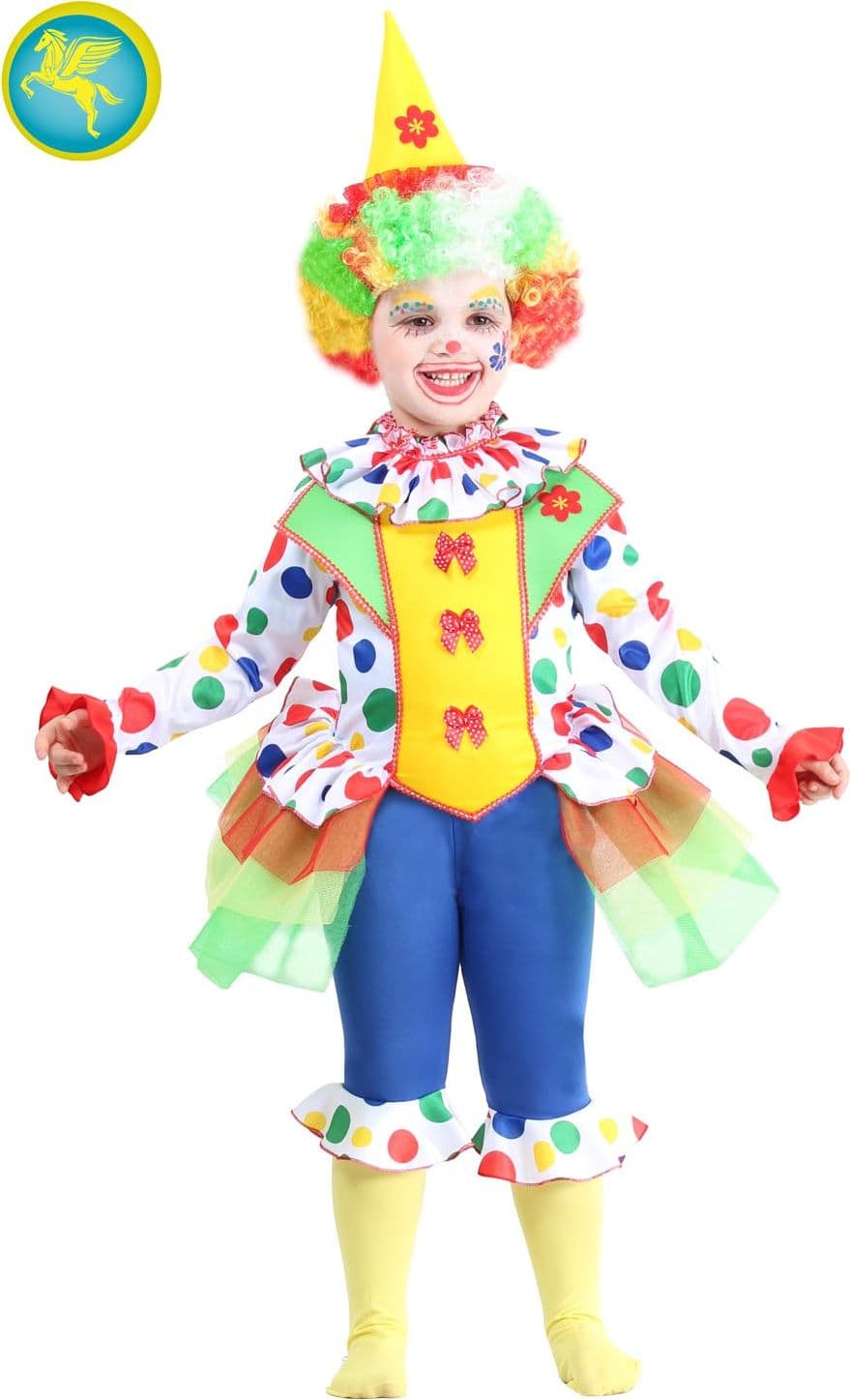 COSTUME CARNEVALE PAGLIACCETTA DA 3 A 6 ANNI - PEGASUS 0718 - 5