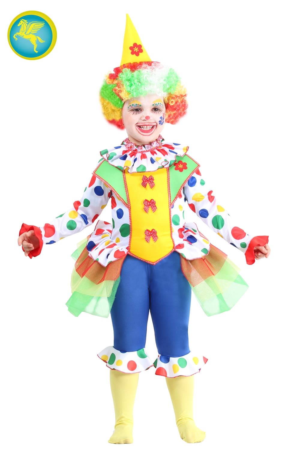 COSTUME CARNEVALE PAGLIACCETTA DA 3 A 6 ANNI - PEGASUS 0718 - 5
