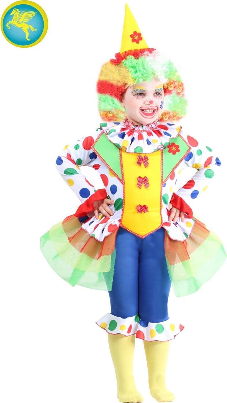 COSTUME CARNEVALE PAGLIACCETTA DA 3 A 6 ANNI - PEGASUS 0718 - 2
