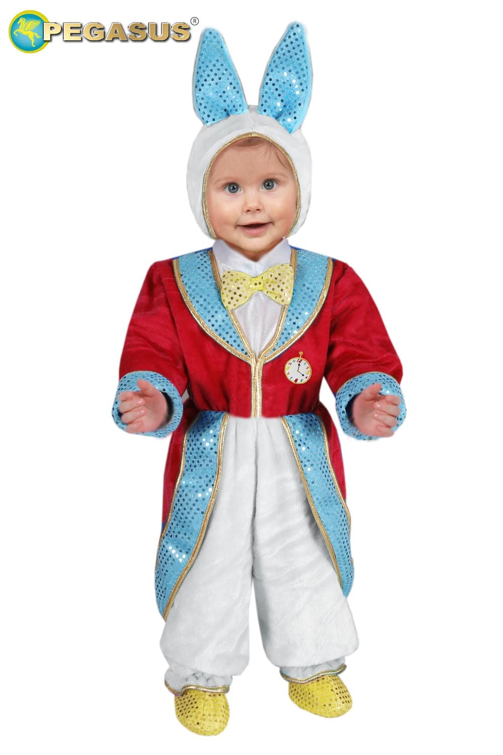 COSTUME CARNEVALE BIANCONIGLIO NEONATO DA 3 A 12 MESI - PEGASUS 5081 - 3