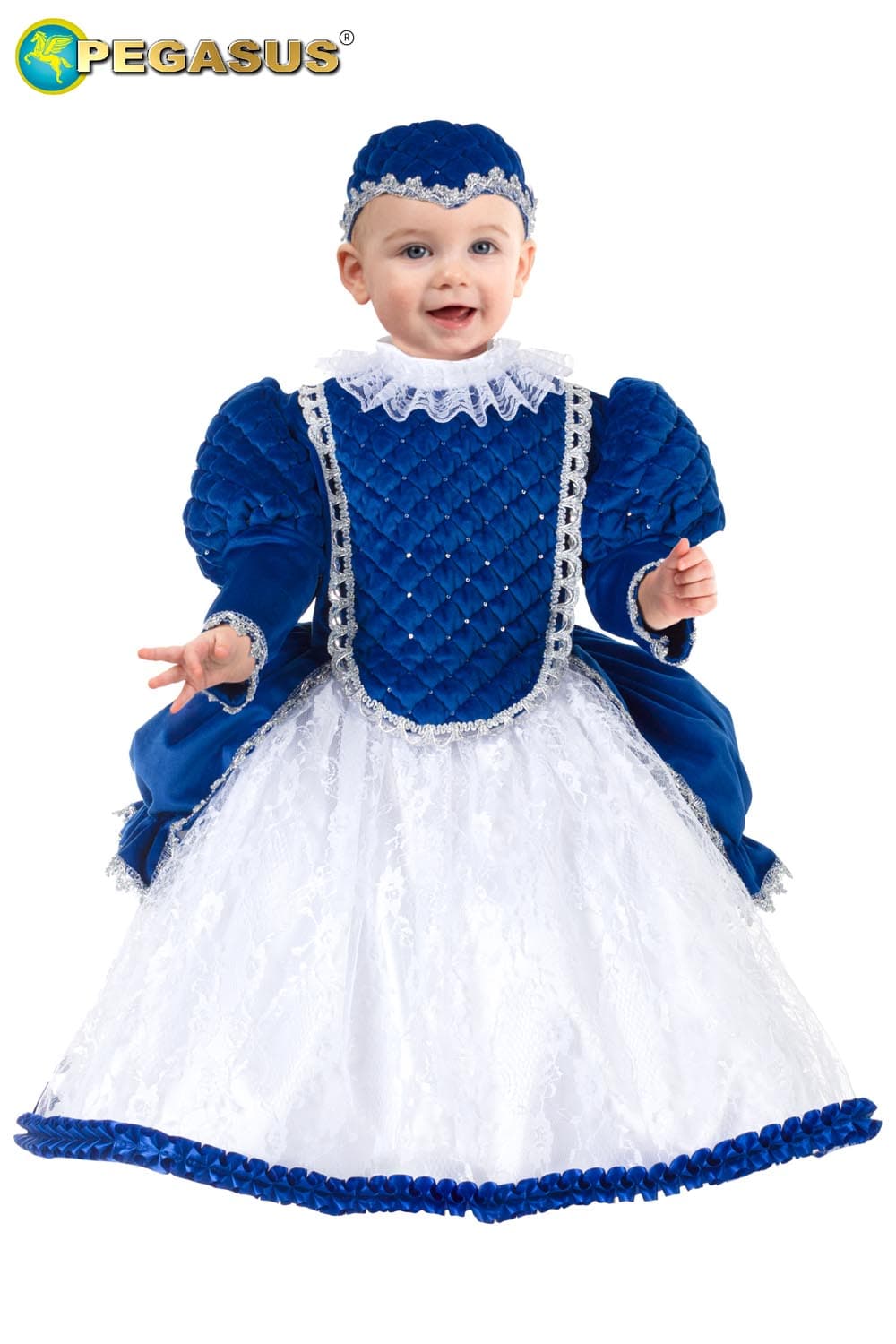 COSTUME CARNEVALE IMPERATRICE LUSSO BIMBA DA 10 A 36 MESI - PEGASUS 2106 - 5