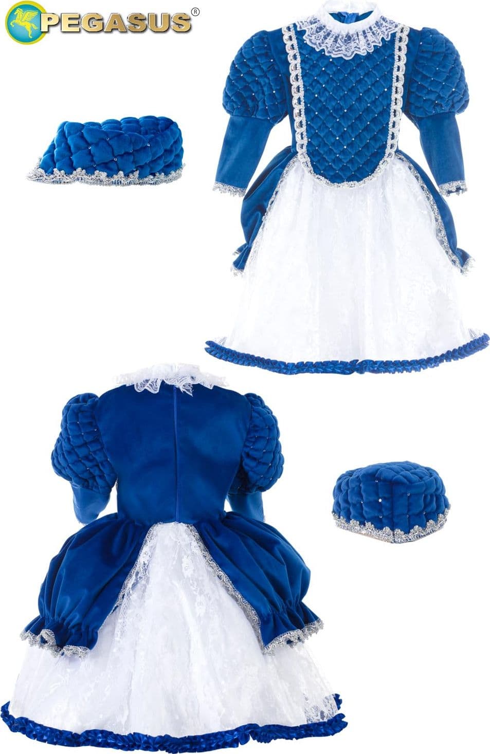 COSTUME CARNEVALE IMPERATRICE LUSSO BIMBA DA 10 A 36 MESI - PEGASUS 2106 - 2