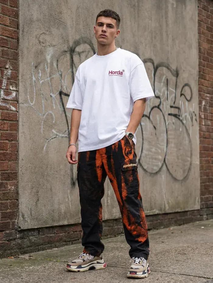 Pantaloni Horda Brand Cargo Streetwear Flame Corrosion - 3