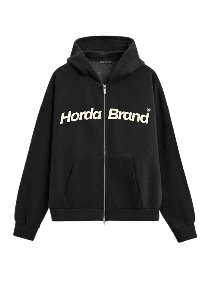Felpa con Zip 400g Heavyweight Horda – Boxy Fit Unisex - 5