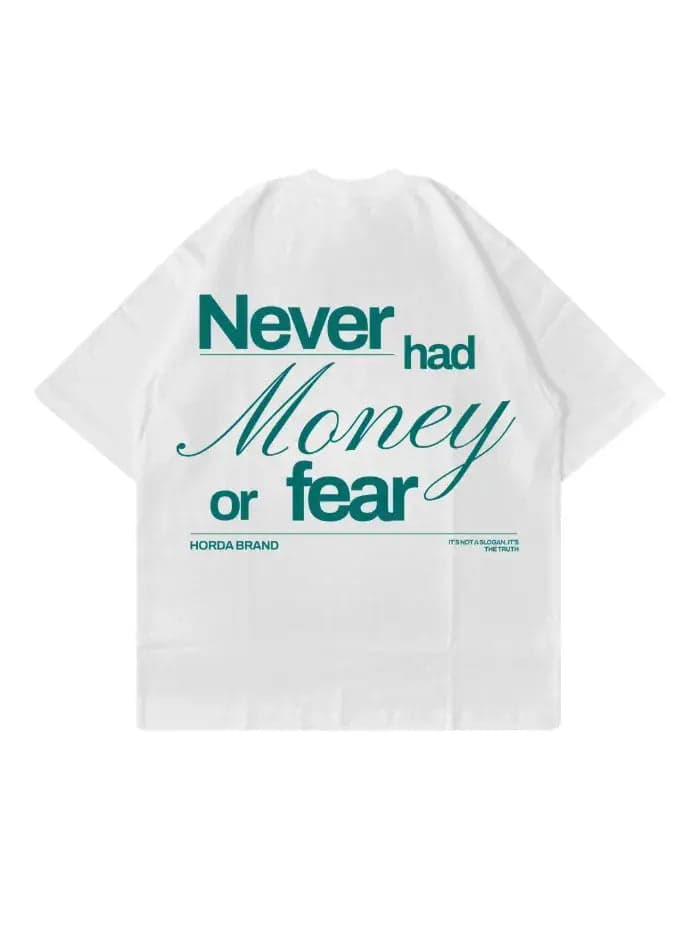 T-Shirt No Money Boxy Fit Oversize 100% Cotone Made in Italy - 3