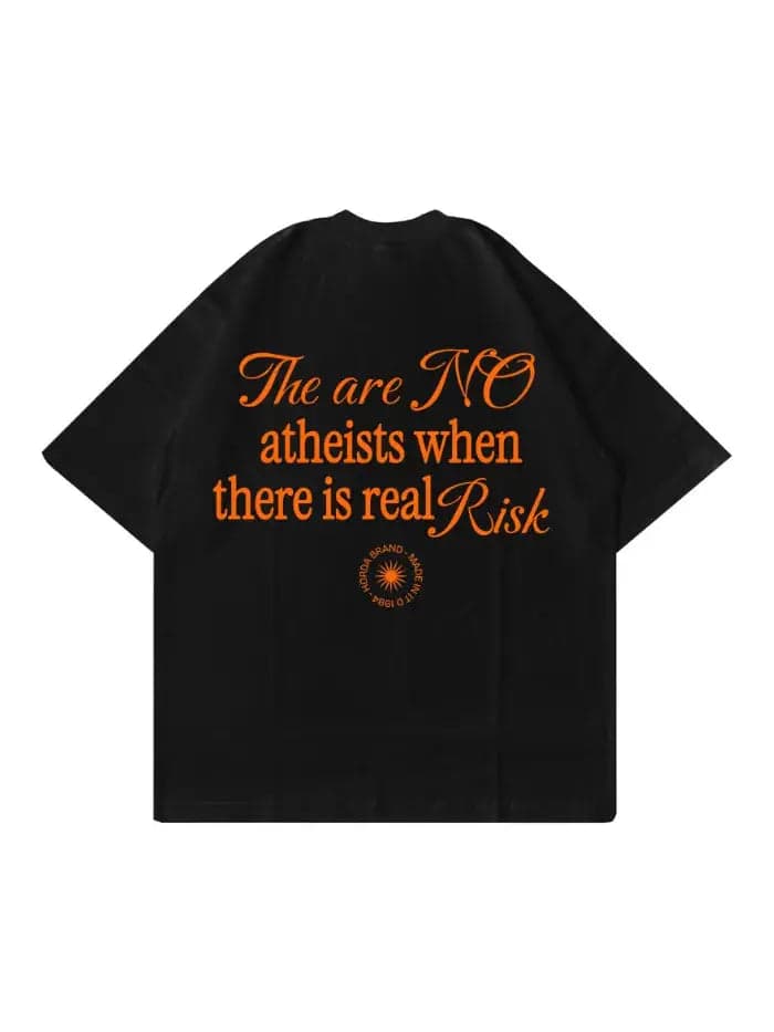 Risk T-Shirt Nera 100% Cotone Made in Italy | Horda Brand - 3