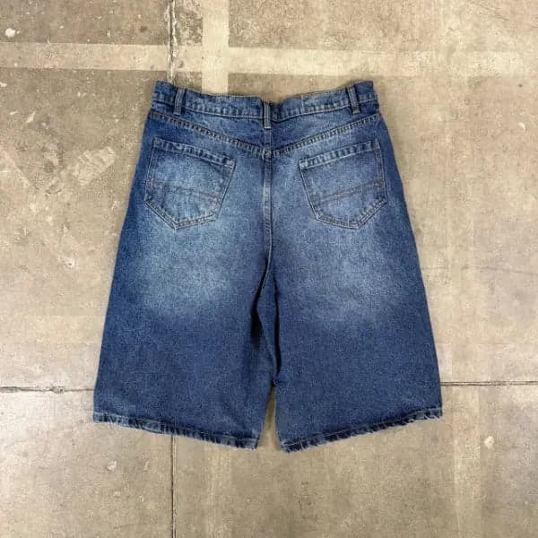Shorts Denim Baggy Over Blue Washed - 3