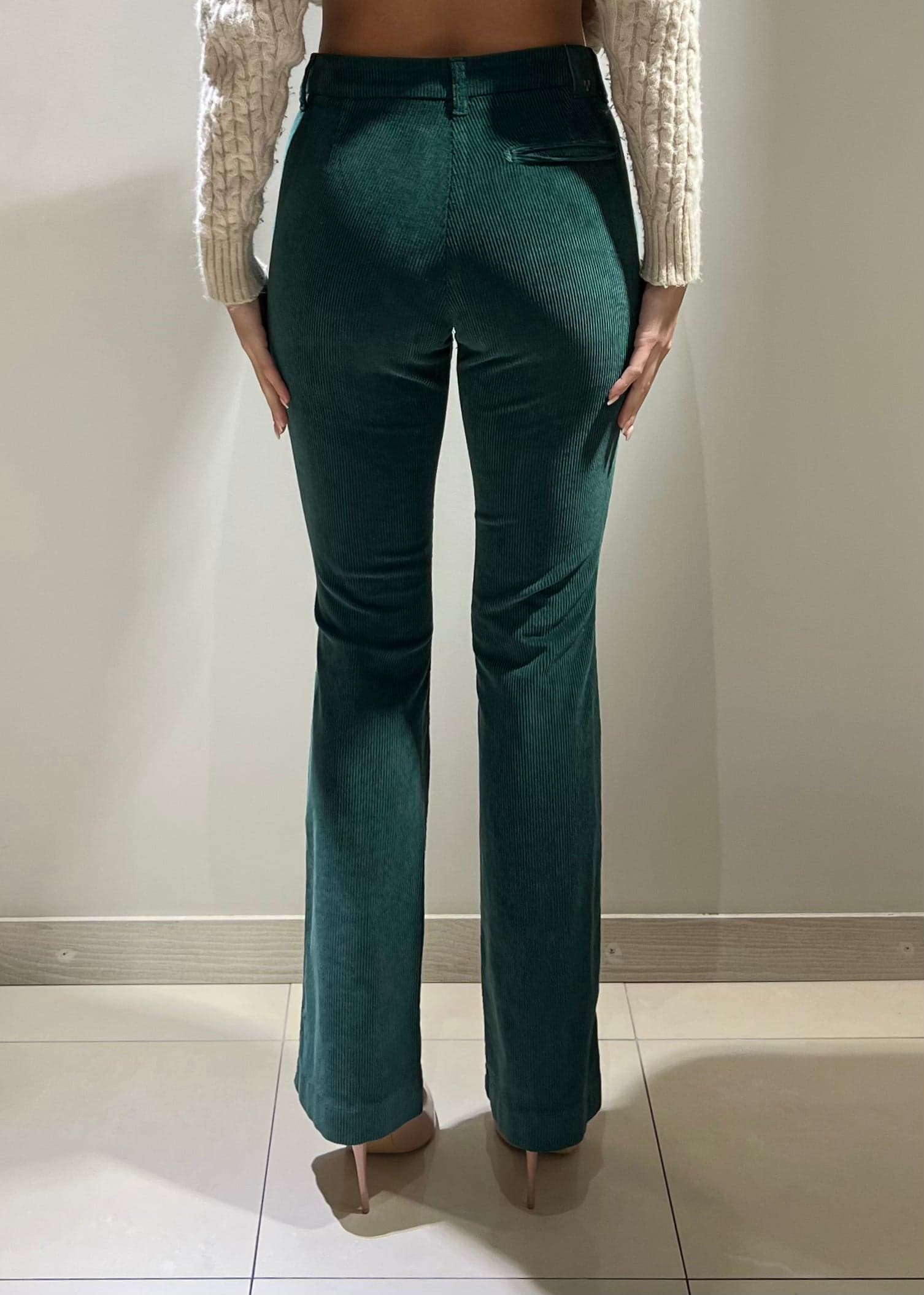 Pantaloni a zampa in velluto a coste - 3
