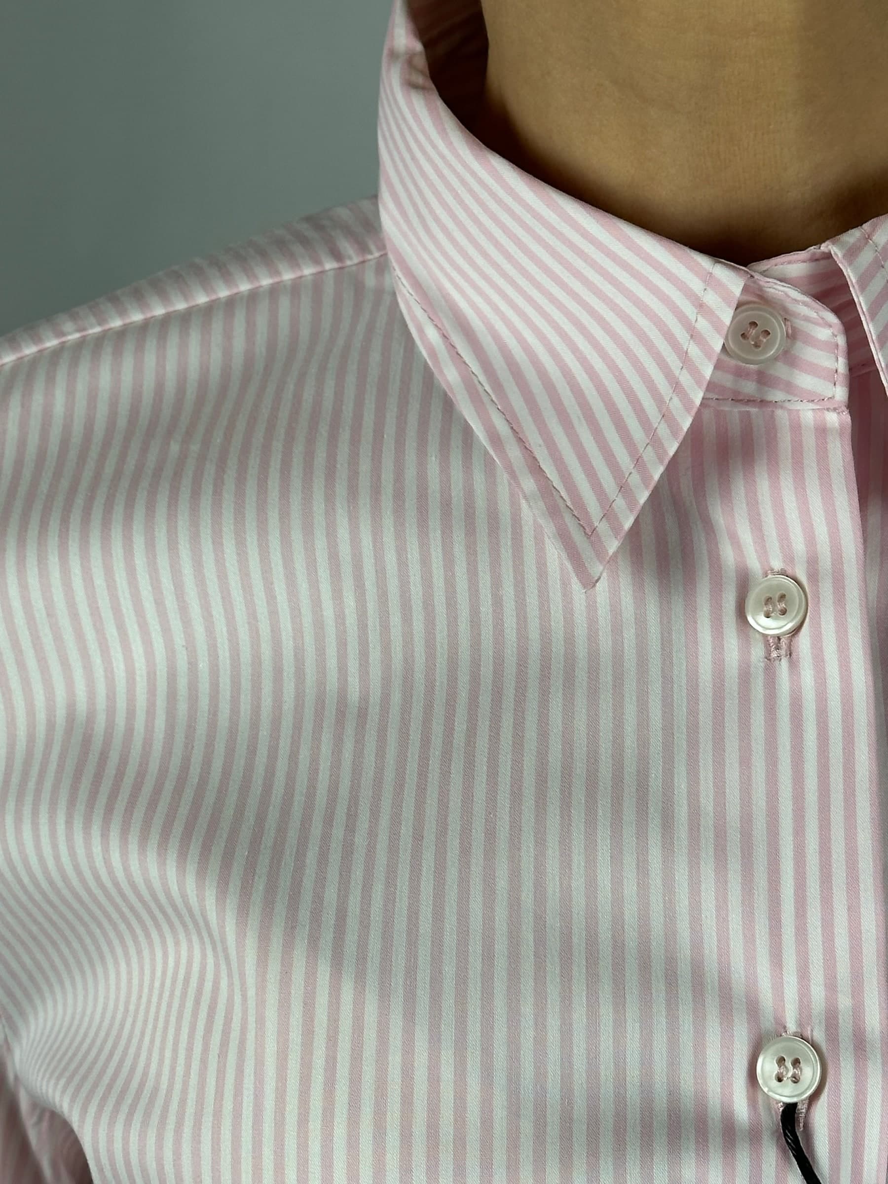 Camicia parma bianco e rosa - 3