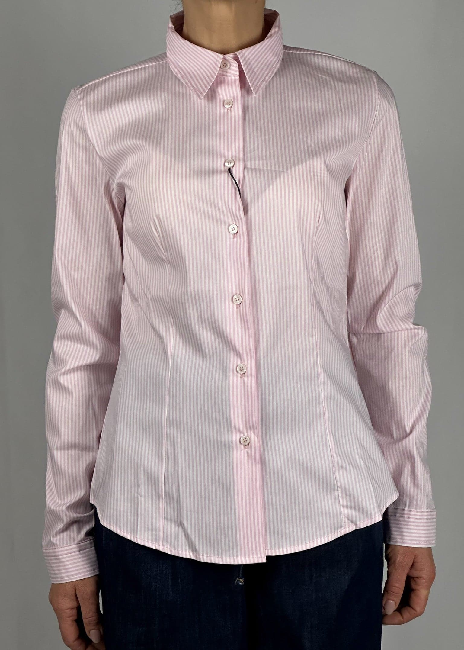 Camicia parma bianco e rosa - 5