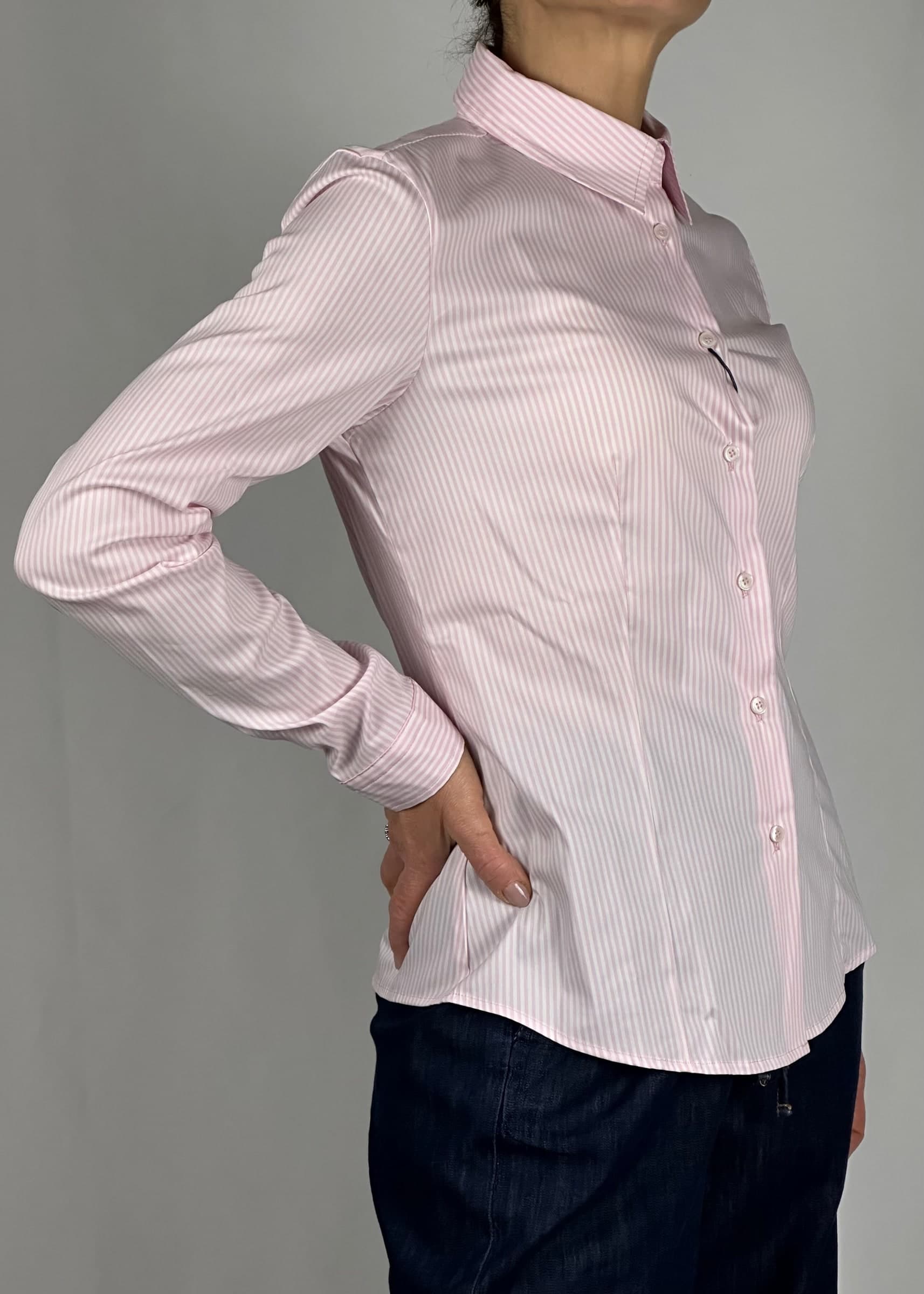 Camicia parma bianco e rosa - 6