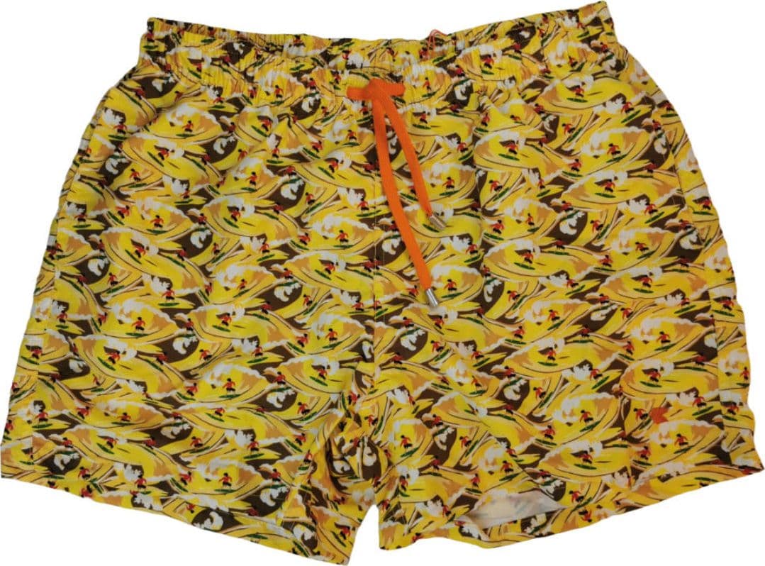 Boxer mare Uomo Gallo - fantasia serfista - colore giallo multicolor