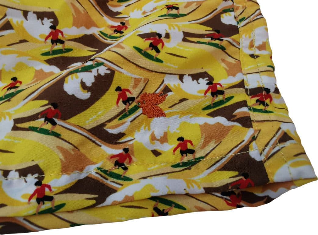Boxer mare Uomo Gallo - fantasia serfista - colore giallo multicolor - 2