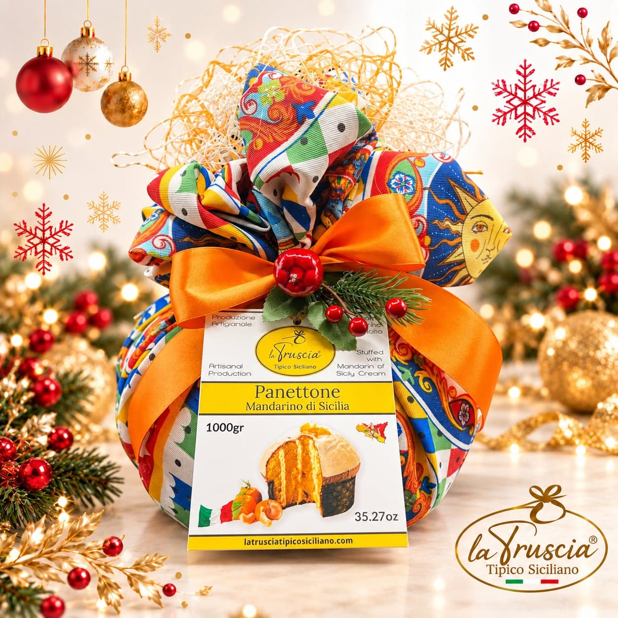 Panettone Artigianale Farcito con Crema di Mandarino Di Sicilia - 7