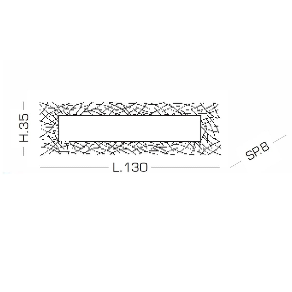 Applique EL-MAJOLIE 381 39W T5 neon griglia metallo vetro lampada parete rettangolare interno - 3