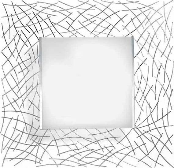 Applique EL-URLO 382 R7s griglia cromo lampada parete quadrata dimmerabile moderna vetro metallo interno - 2