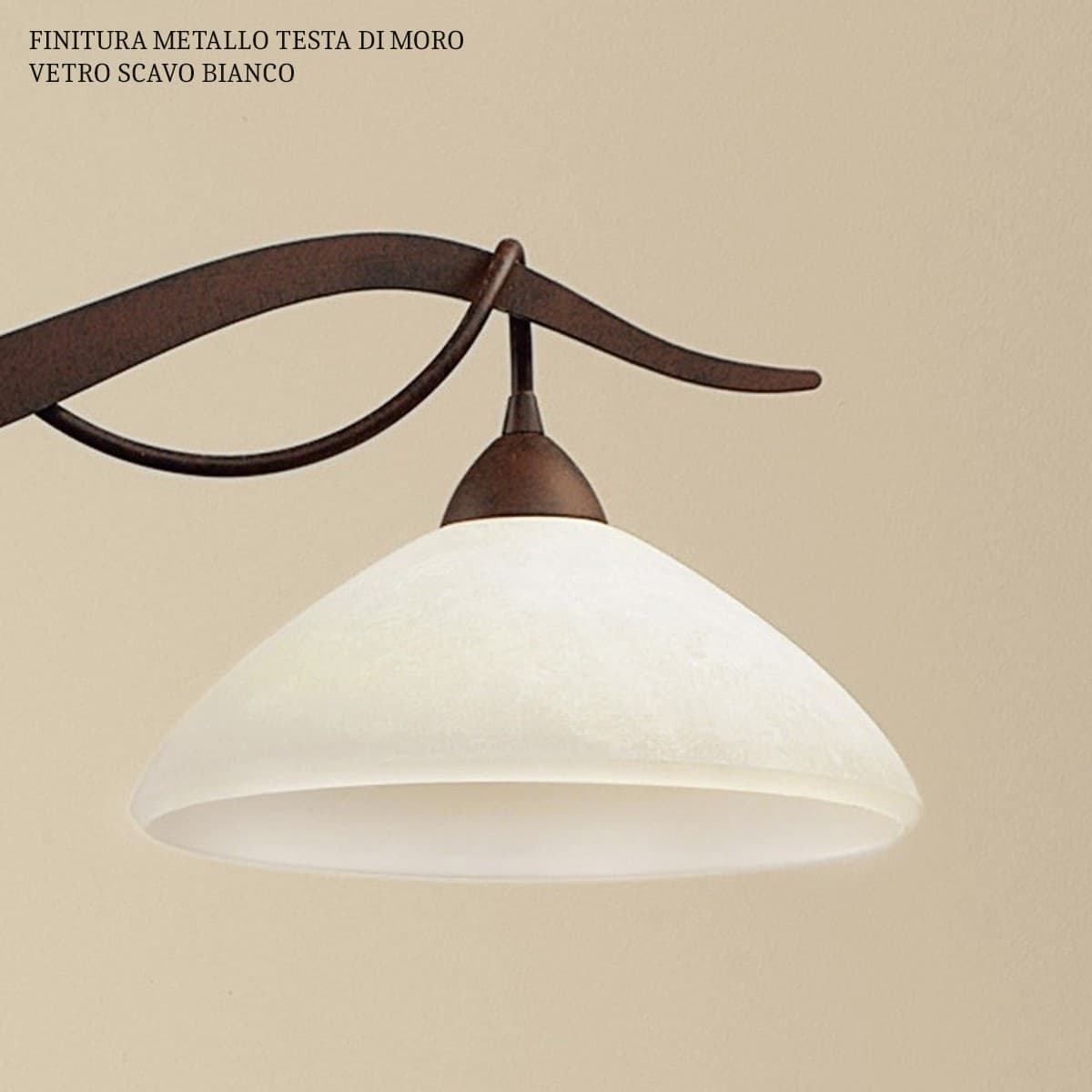 Bilanciere classico LAM 4280 2B E27 LED metallo vetro lampadario - 4