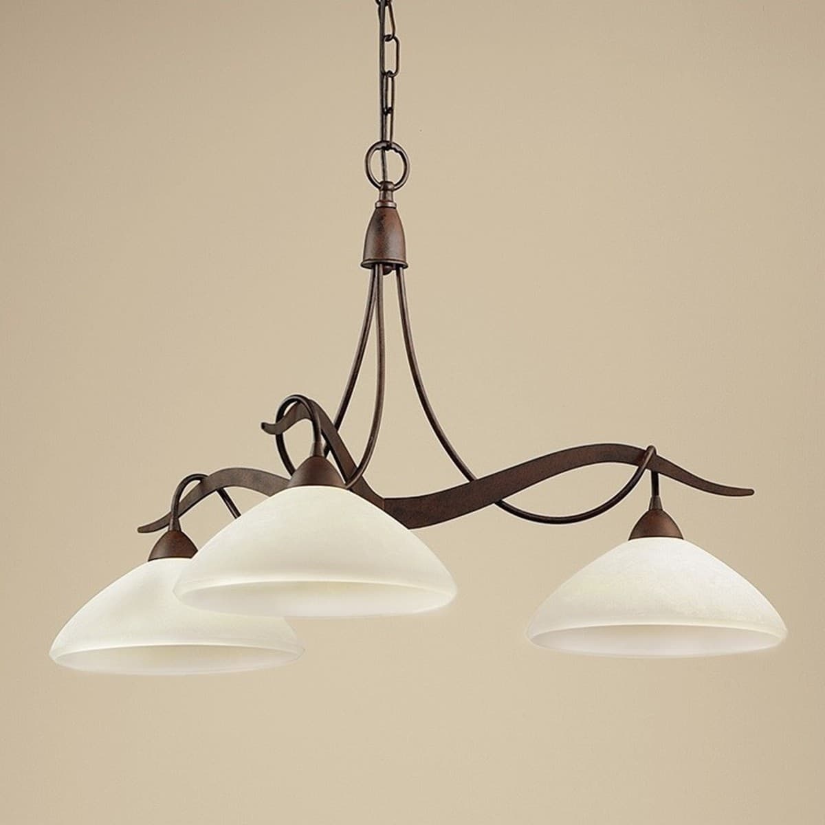 Lampadario classico LAM 4280 3B E27 LED metallo vetro sospensione