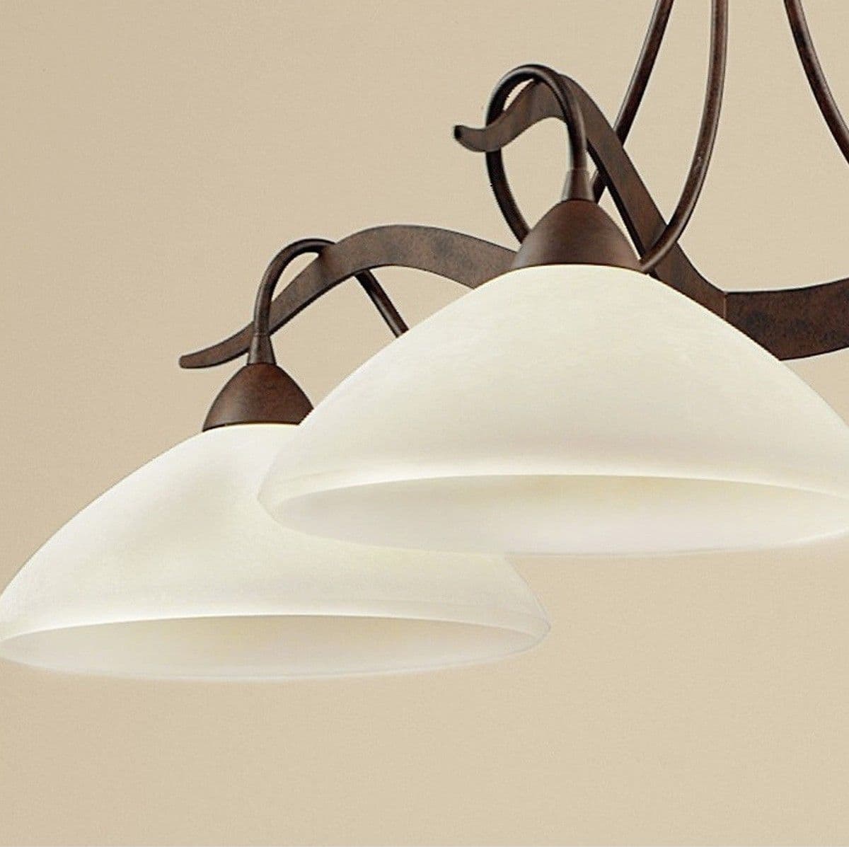 Lampadario classico LAM 4280 3B E27 LED metallo vetro sospensione - 2