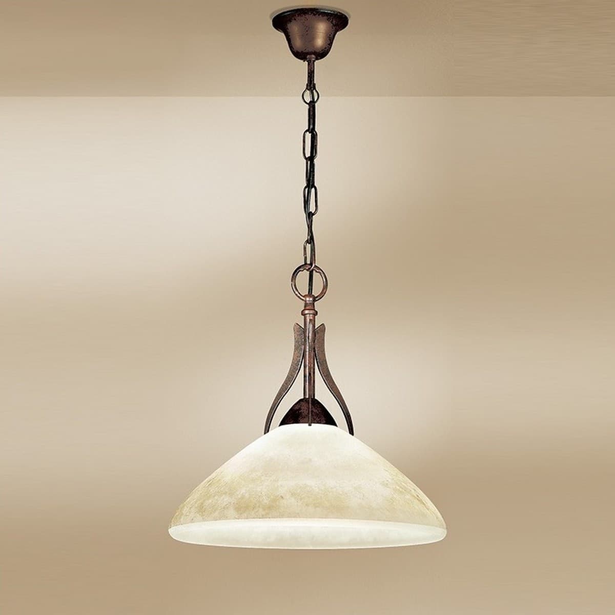 Lampadario classico LAM 4280 1SP E27 LED metallo vetro sospensione