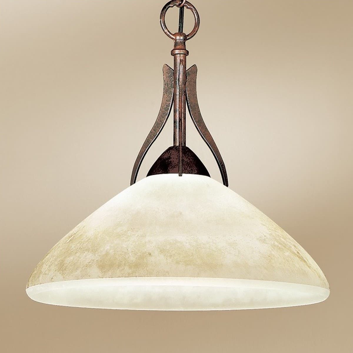 Lampadario classico LAM 4280 1SP E27 LED metallo vetro sospensione - 2