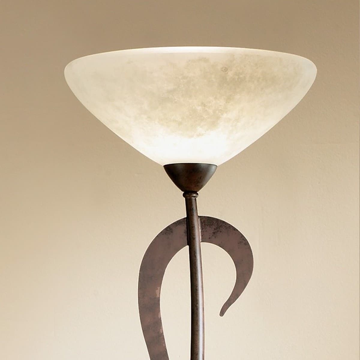 Piantana classica LAM 4280 1P E27 LED metallo vetro lampada terra - 2