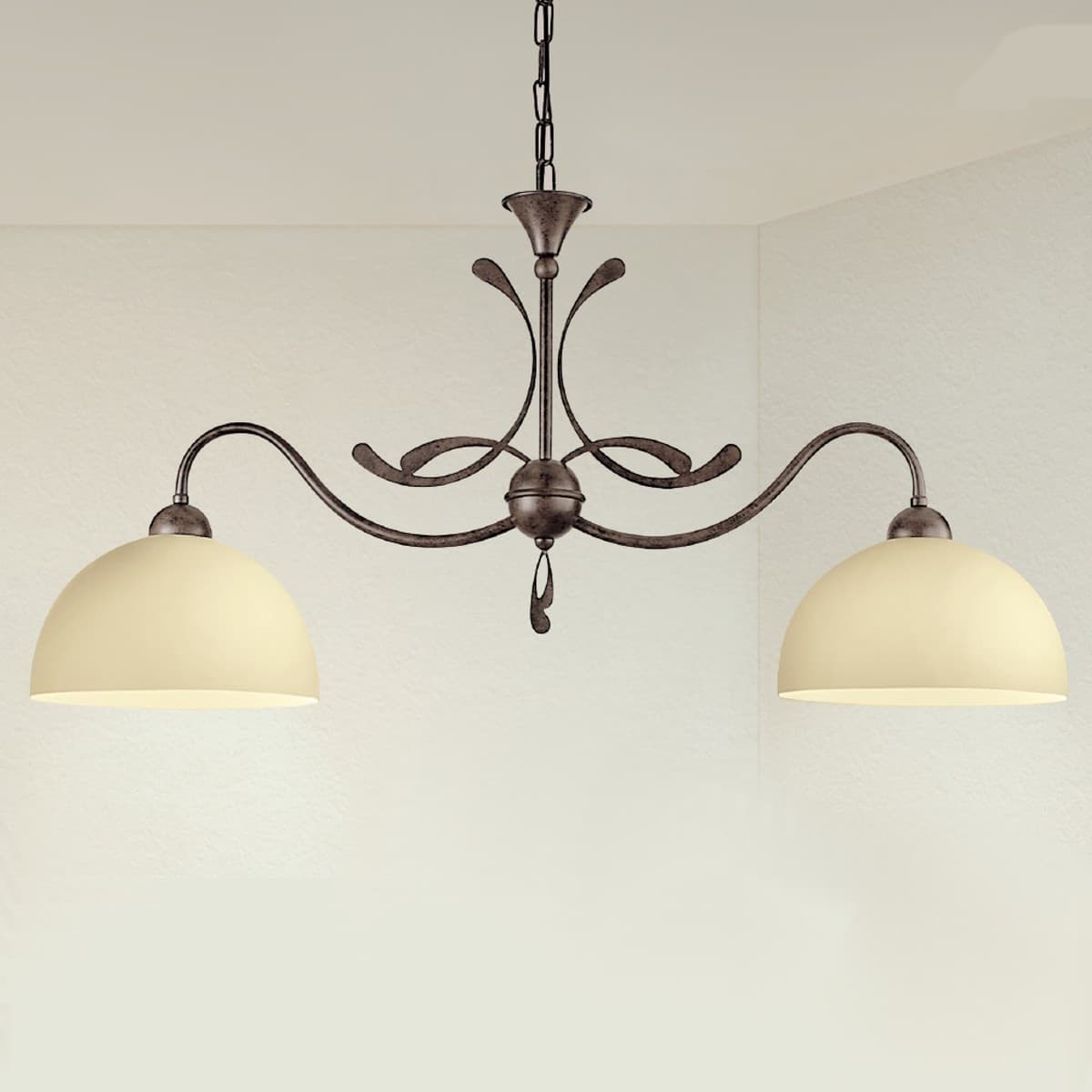 Bilanciere classico LAM 1910 2B E27 LED metallo vetro lampadario lampada soffitto