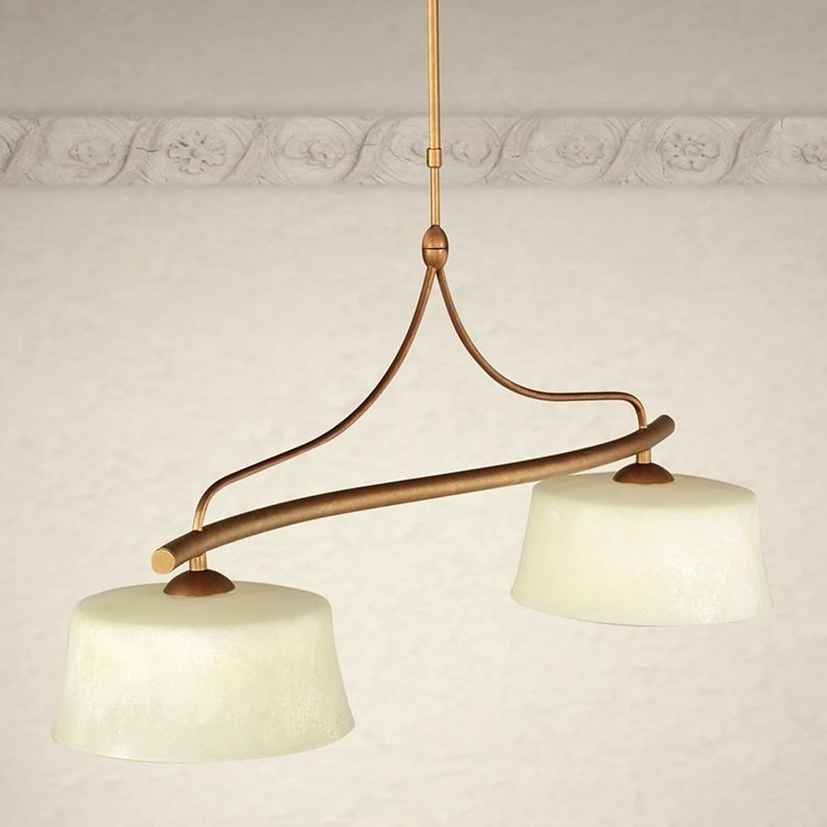 Bilanciere classico LAM 4220 2B E27 LED metallo vetro lampadario
