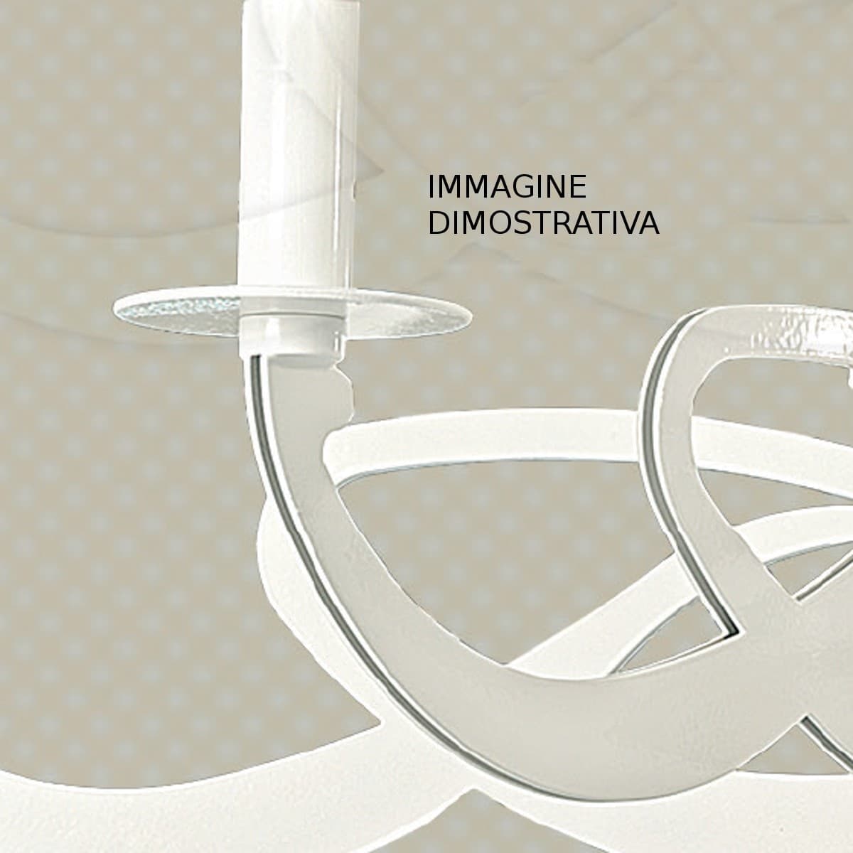 Lampadario classico LAM 2000 6 E14 LED metallo organza sospensione - 5