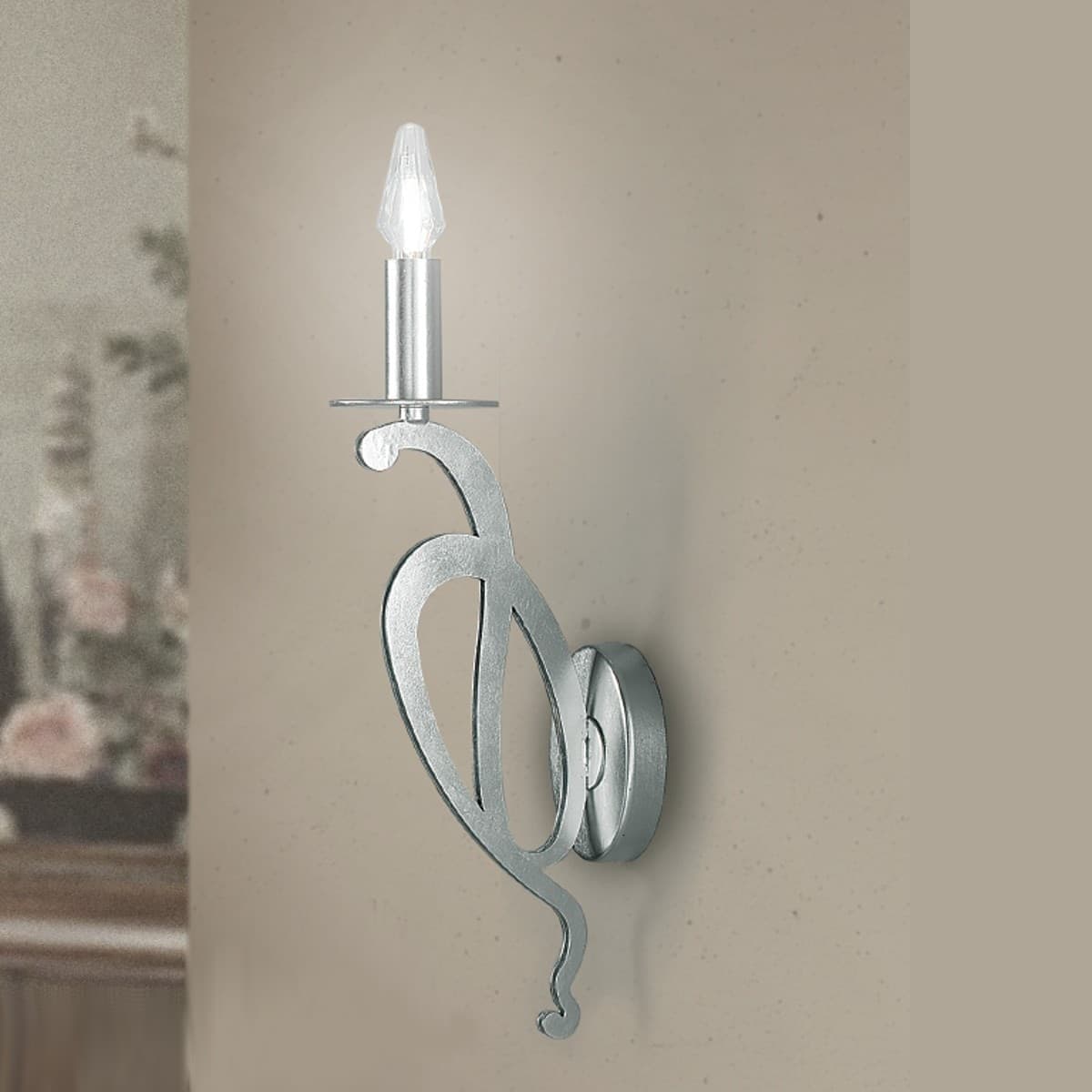 Applique classico LAM 2001 E14 LED metallo lampada parete - 2