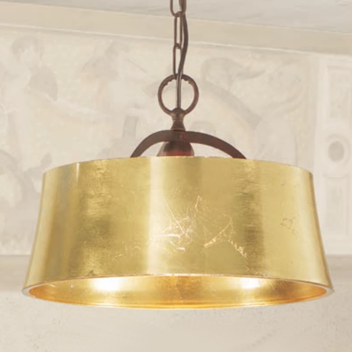 Lampadario classico LAM 1895 1S E27 LED metallo vetro sospensione