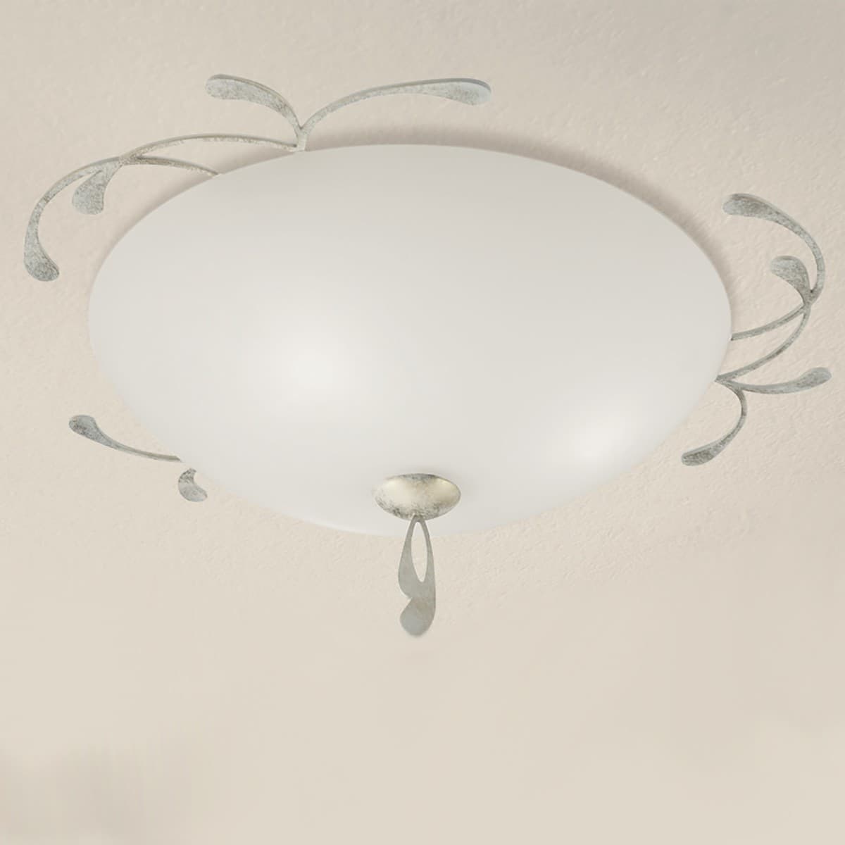 Plafoniera classica LAM 1910 PL 40 E27 LED metallo vetro lampada soffitto - 2