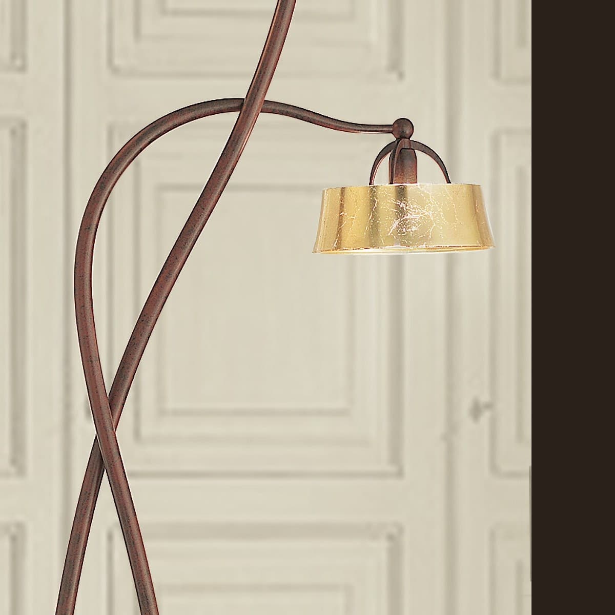 Piantana classica LAM 1895 2P E27 E14 LED metallo vetro lampada terra - 3