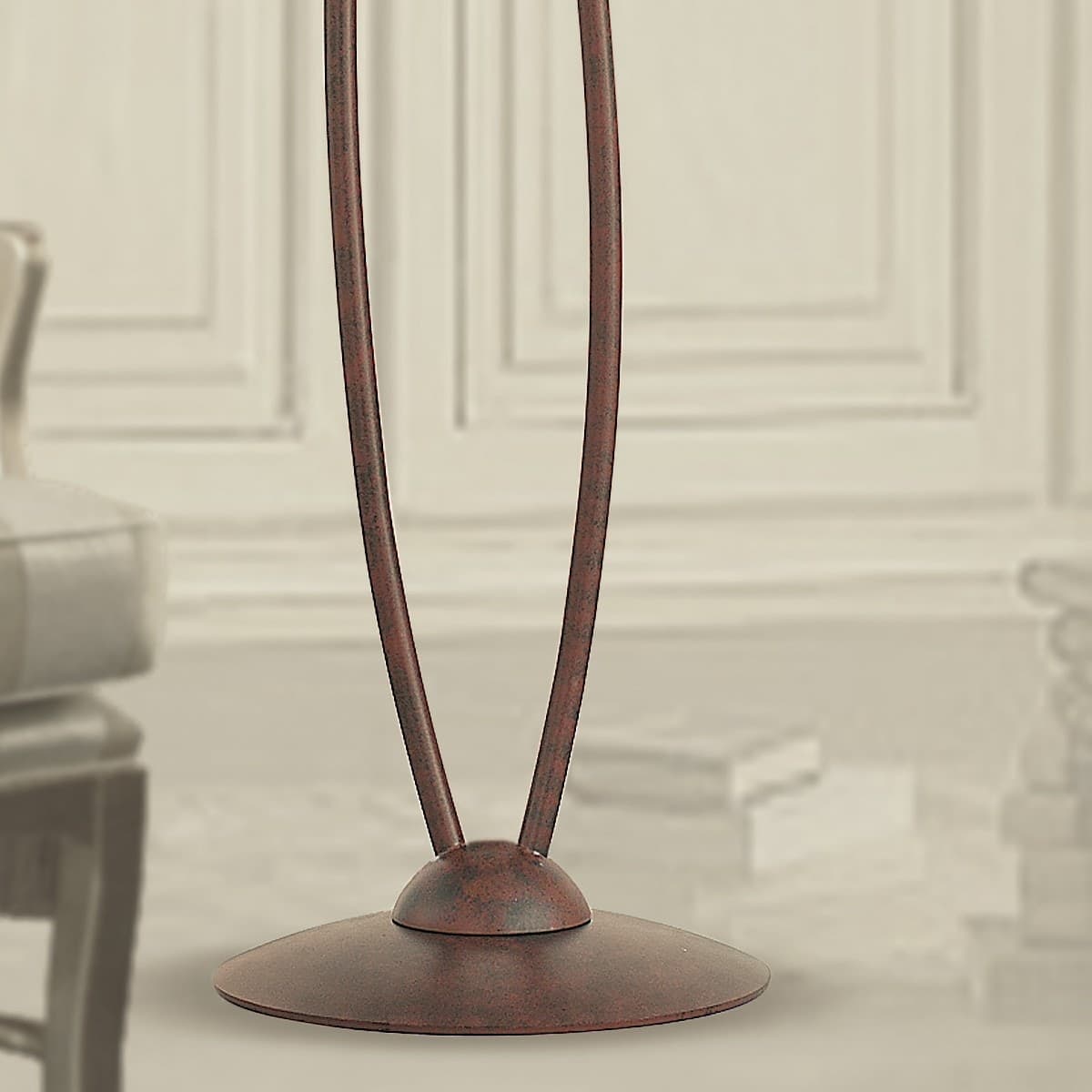 Piantana classica LAM 1895 2P E27 E14 LED metallo vetro lampada terra - 4
