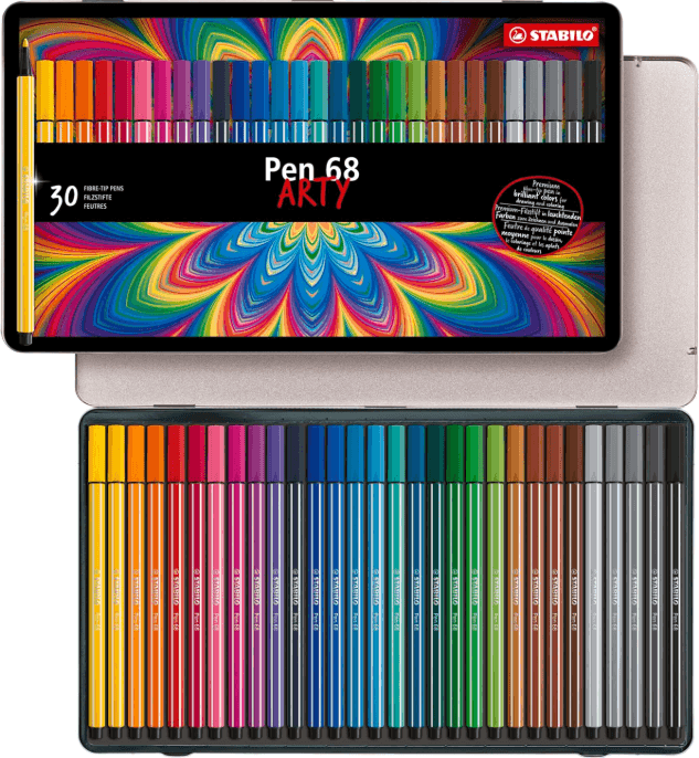 Stabilo - Pennarello premium Pen 68 Scatola ARTY in metallo da 30 pennarelli (6830-6) - 2