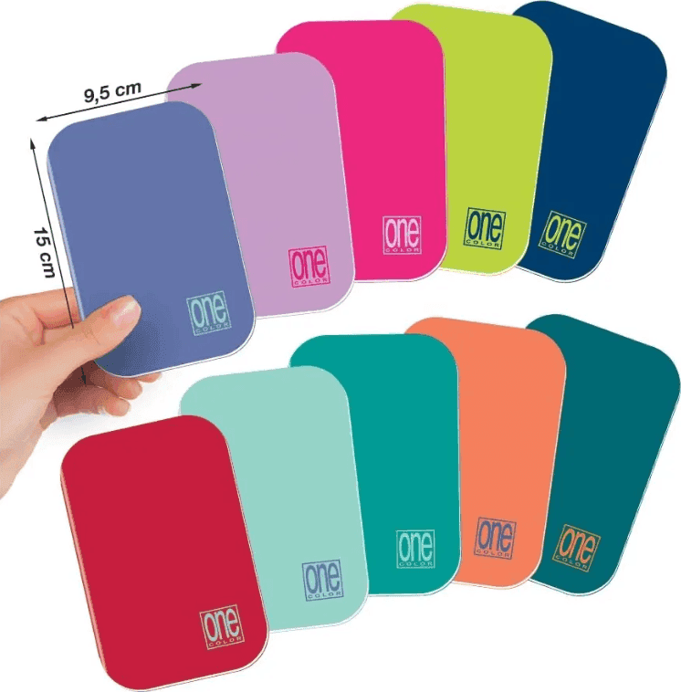 Blasetti - Set Quaderni mini One Color Therapy Gift Box 10pz - Carta da 80gr, interno con stampa a righe - 5