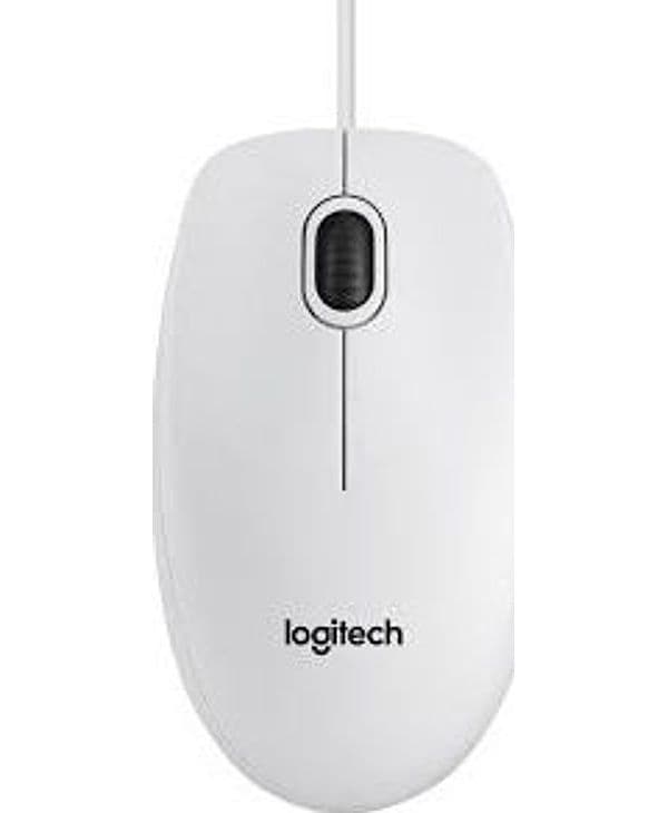 mouse a filo usb logitech bianco