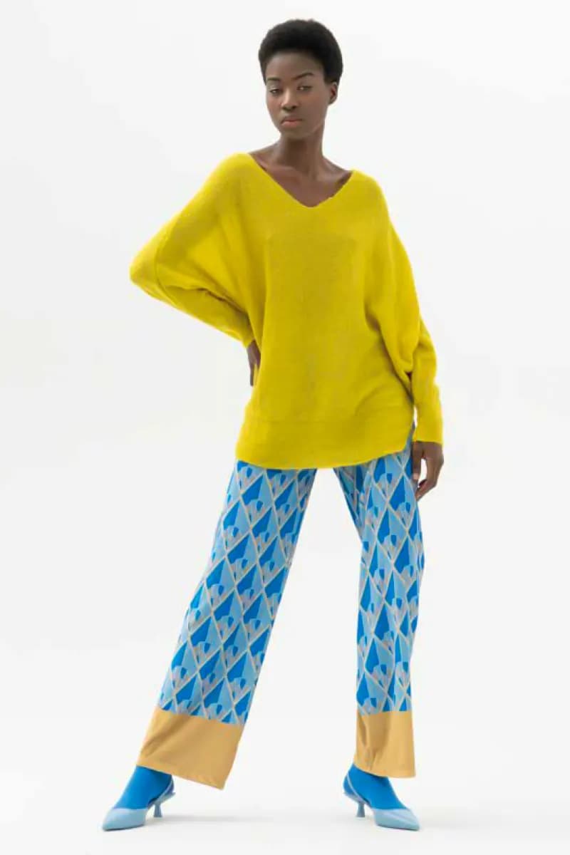 XT-STUDIO | Pantalone palazzo fantasia - 2