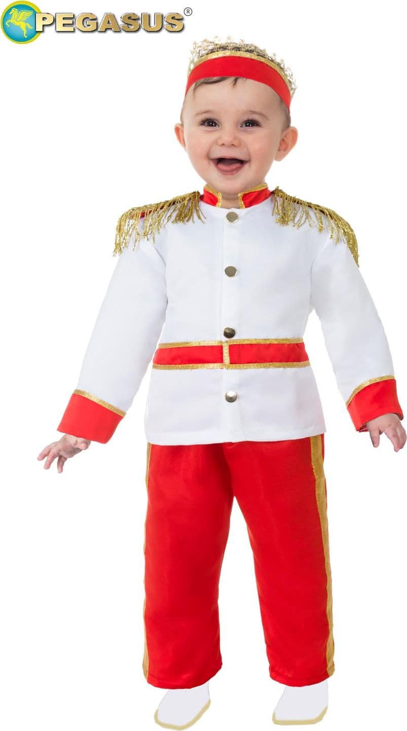 COSTUME CARNEVALE PRINCIPE EREDITARIO BIMBO DA 10 A 36 MESI - PEGASUS 2104 - 6