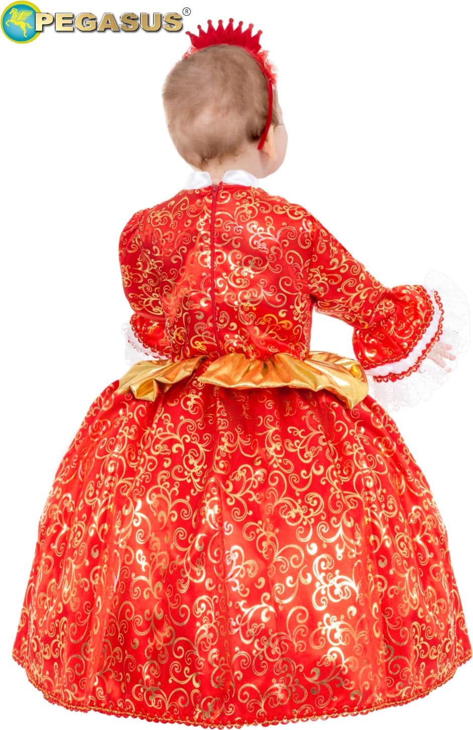 COSTUME CARNEVALE PRINCIPESSA SISSI BIMBA DA 10 A 36 MESI - PEGASUS 2118 - 3
