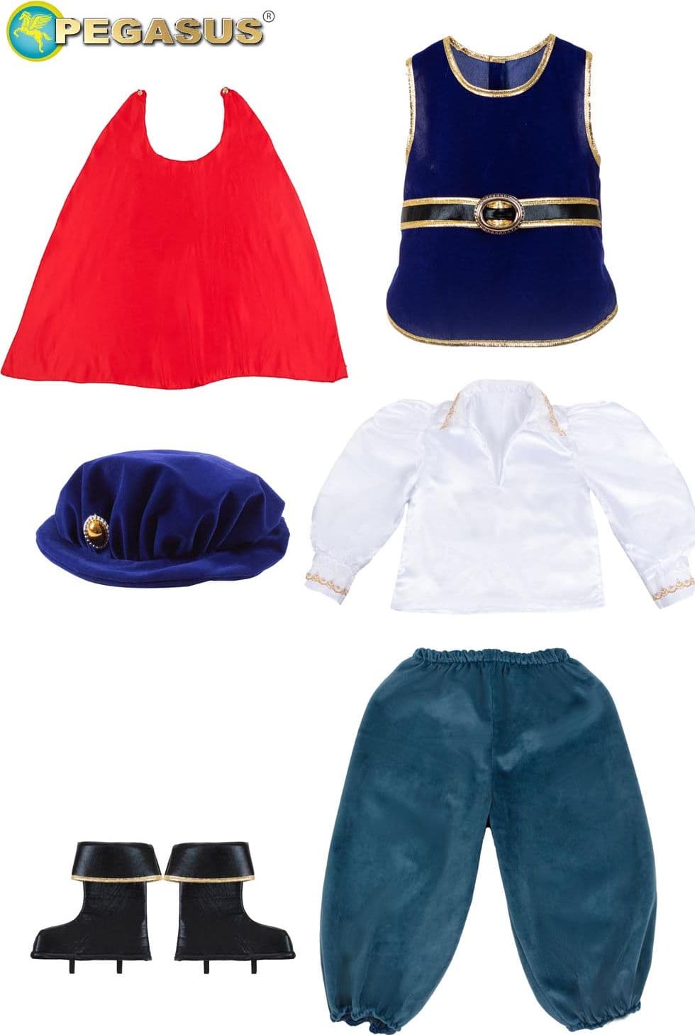 COSTUME CARNEVALE PRINCIPE DELLE FIABE BIMBO DA 10 A 36 MESI - PEGASUS 2101 - 4