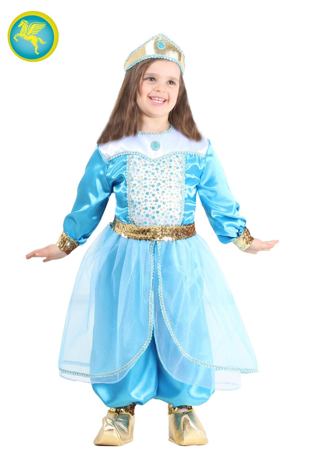 COSTUME CARNEVALE PRINCIPESSA JASMINE BIMBA DA 13 A 36 MESI - PEGASUS 2075 - 3