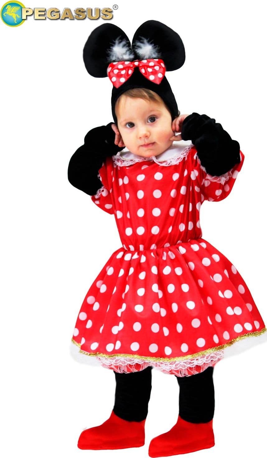 COSTUME CARNEVALE TOPOLETTA BIMBA DA 13 A 36 MESI - PEGASUS 2036 - 3
