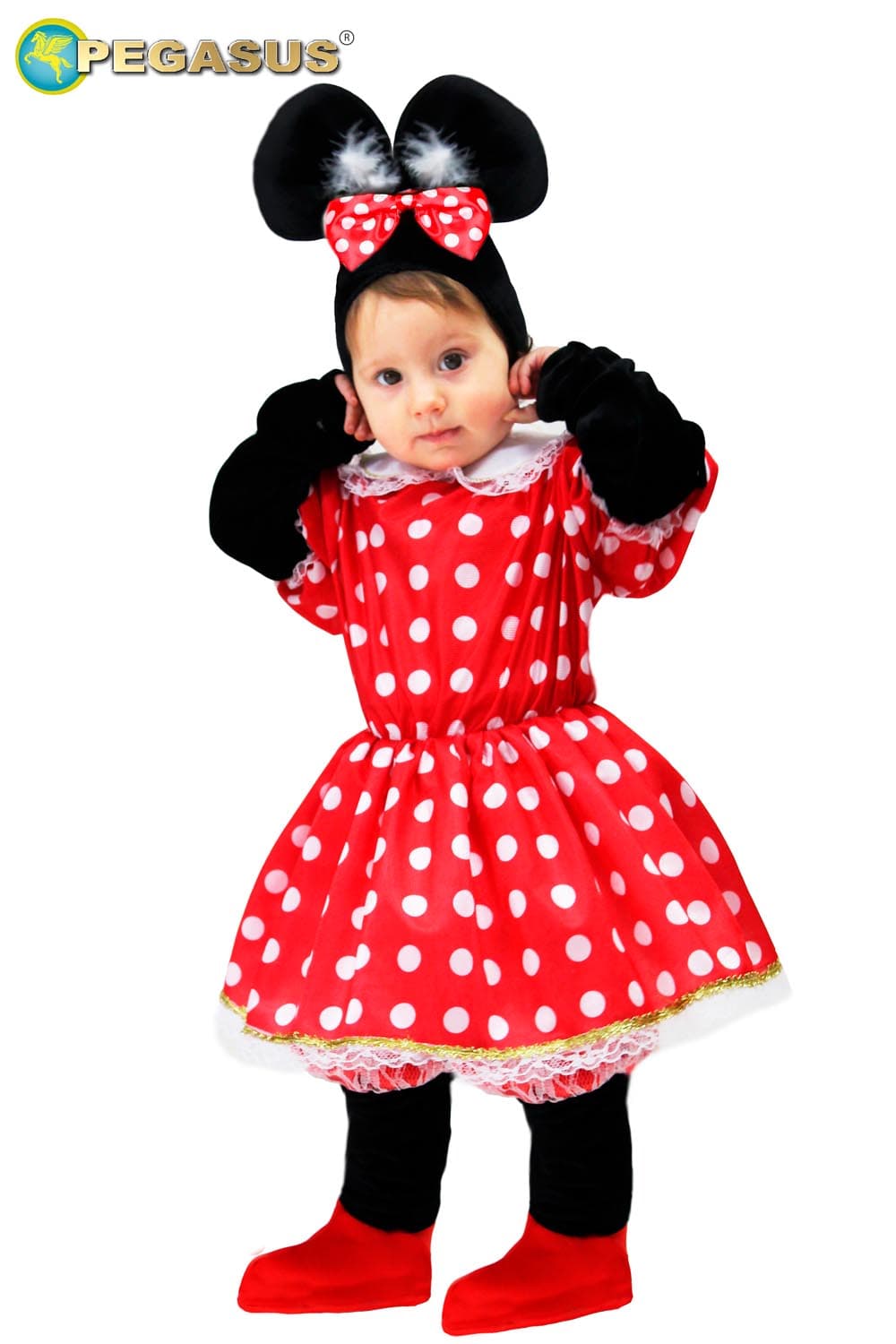 COSTUME CARNEVALE TOPOLETTA BIMBA DA 13 A 36 MESI - PEGASUS 2036 - 3