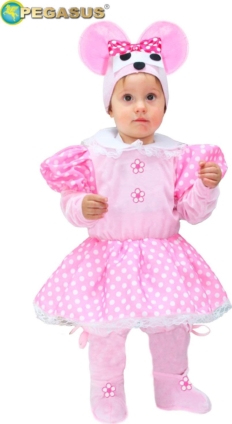 COSTUME CARNEVALE TOPOLETTA SUPER STAR BIMBA DA 13 A 36 MESI - PEGASUS 2037 - 3