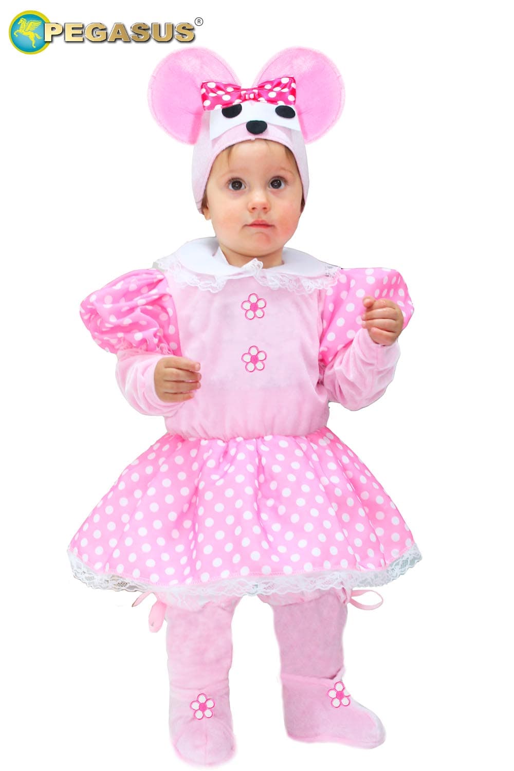 COSTUME CARNEVALE TOPOLETTA SUPER STAR BIMBA DA 13 A 36 MESI - PEGASUS 2037 - 3