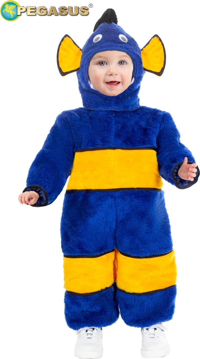 COSTUME CARNEVALE PESCIOLINO BLU NEONATO DA 7 A 24 MESI - 4